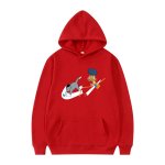 画像4: Mens UnisexTom and Jerry playing chase Broken Swash Print Hoodie sweatshirt  ユニセックス 男女兼用ブロークンスウォッシュチェイストムとジェリー フーディーパーカートレーナー　 (4)