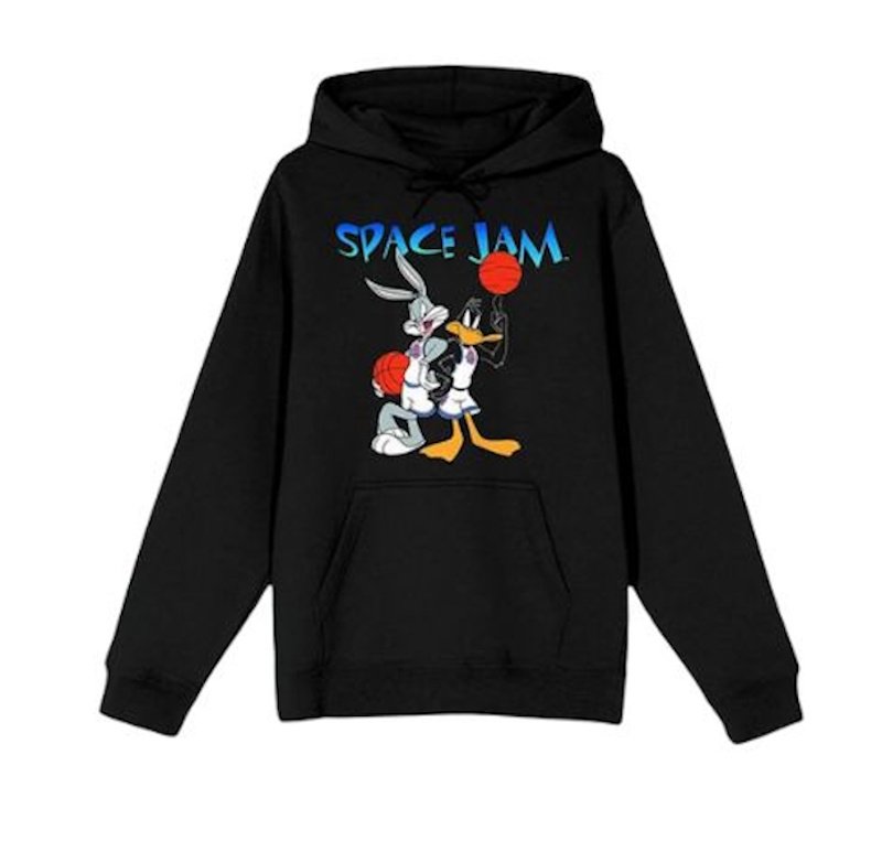 画像2: Mens Unisex Bugs Bunny & Daffy Duck Basketball Print Hoodie sweatshirt  ユニセックス 男女兼用バッグスバニー&ダフィーバスケットボール スウェットフーディーパーカートレーナー　 (2)