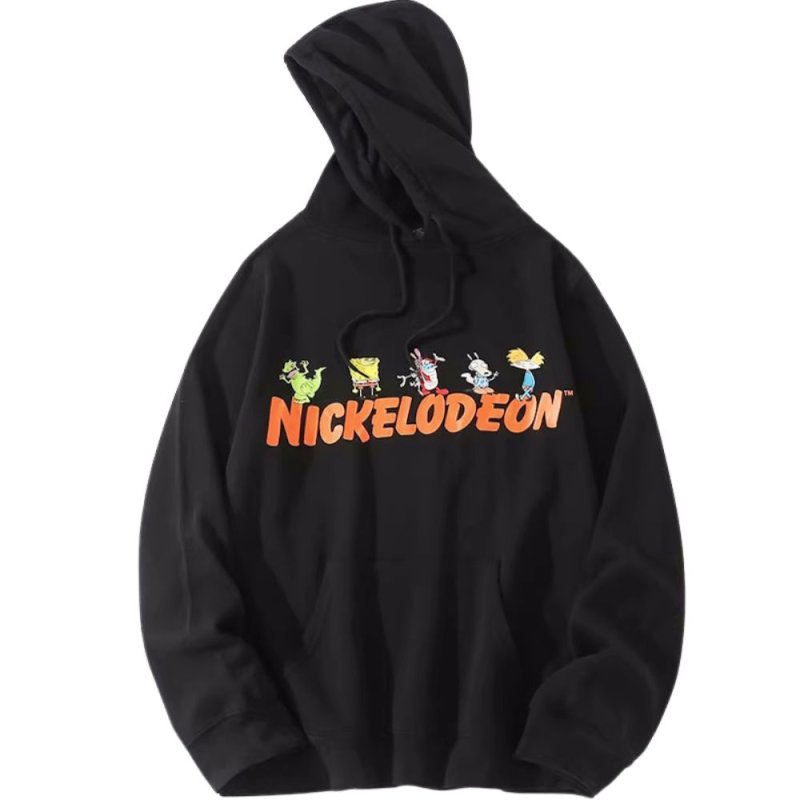 画像1: Unisex Nickelodeon SpongeBob print hoodie  hooded sweatshirt  男女兼用ニコロデオンスポンジボブ フーディ スウェット パーカー (1)