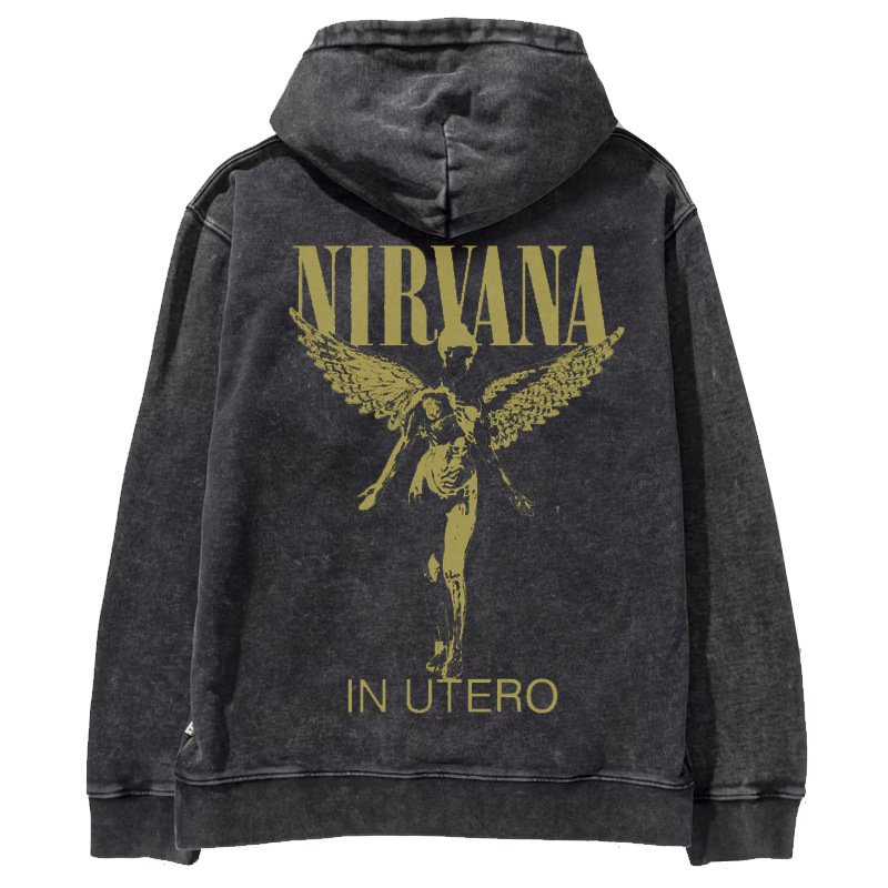 画像4: Unisex Cobennella's Nirvana vintage style hoodie Long sleeves Hoodie コベンネラニルヴァーナヴィンテージスタイルフーディ  パーカー バンド (4)