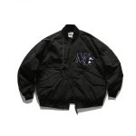 画像7: Brand logo embroidered, gourd pattern quilted MA-1 jacket Stadium Jacket blouson ユニセックス男女兼用文字刺繍 ひょうたん柄キルティングMA-1スタジアムジャンパー スタジャンブルゾン (7)