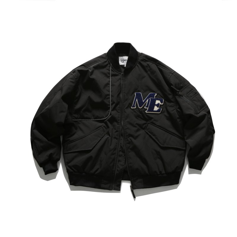 画像7: Brand logo embroidered, gourd pattern quilted MA-1 jacket Stadium Jacket blouson ユニセックス男女兼用文字刺繍 ひょうたん柄キルティングMA-1スタジアムジャンパー スタジャンブルゾン (7)