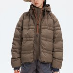 画像6: 3M Removable Water-Repellent Hooded Down Jacket Outdoor Workwear Sports Thermal Jacket ユニセックス男女兼用外し可能フード付きダウンジャケット (6)