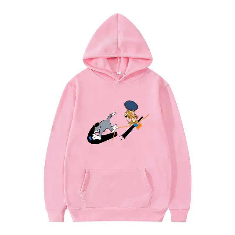 画像6: Mens UnisexTom and Jerry playing chase Broken Swash Print Hoodie sweatshirt  ユニセックス 男女兼用ブロークンスウォッシュチェイストムとジェリー フーディーパーカートレーナー　 (6)