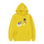 画像5: Mens UnisexTom and Jerry playing chase Broken Swash Print Hoodie sweatshirt  ユニセックス 男女兼用ブロークンスウォッシュチェイストムとジェリー フーディーパーカートレーナー　 (5)