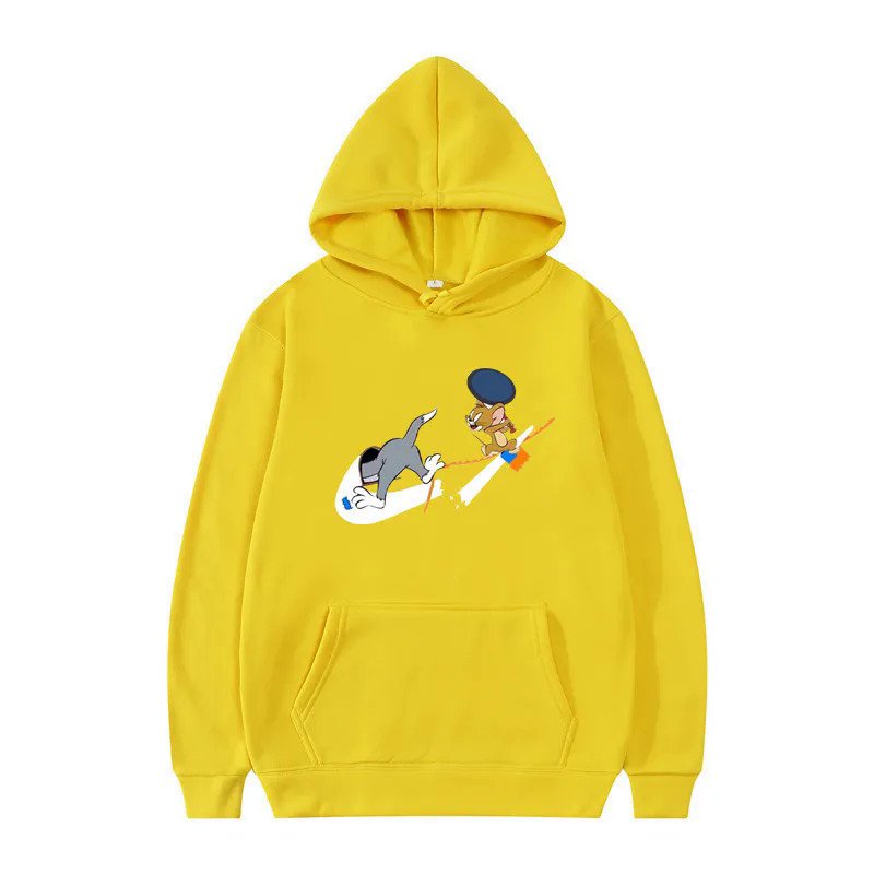画像5: Mens UnisexTom and Jerry playing chase Broken Swash Print Hoodie sweatshirt  ユニセックス 男女兼用ブロークンスウォッシュチェイストムとジェリー フーディーパーカートレーナー　 (5)