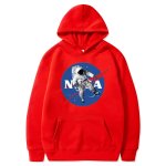 画像6: Unisex NASA astronaut print hooded sweatshirt ユニセックス男女兼用NASAナサ×宇宙飛行士フーディスウェットパーカー  (6)