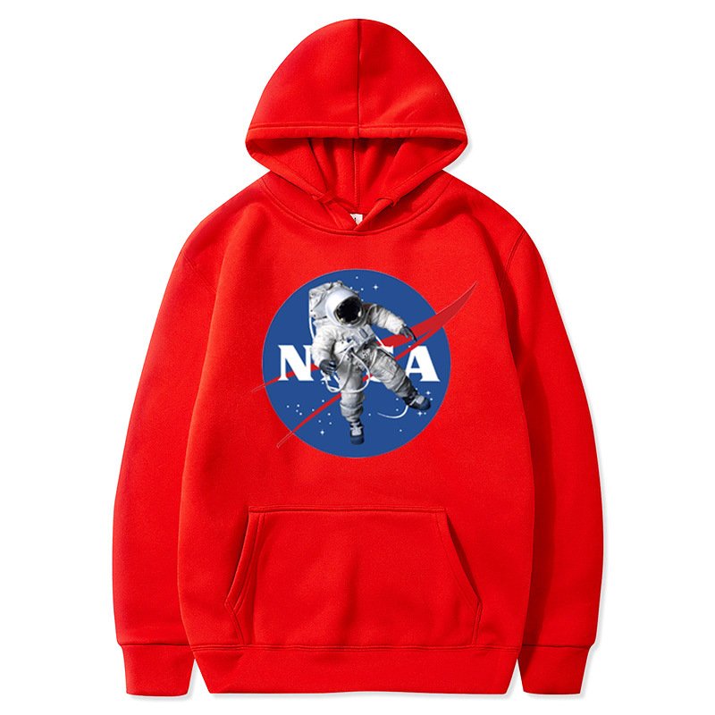 画像6: Unisex NASA astronaut print hooded sweatshirt ユニセックス男女兼用NASAナサ×宇宙飛行士フーディスウェットパーカー  (6)