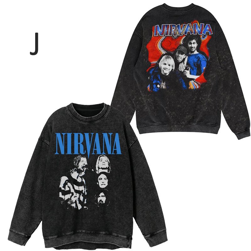画像10: Unisex Nirvana Vintage Style Runex Sweatshirt   Long sleeves Shirts  ニルヴァーナ  ヴィンテージスタイルクルーネック  長袖 スウェット トレーナー  バンド (10)