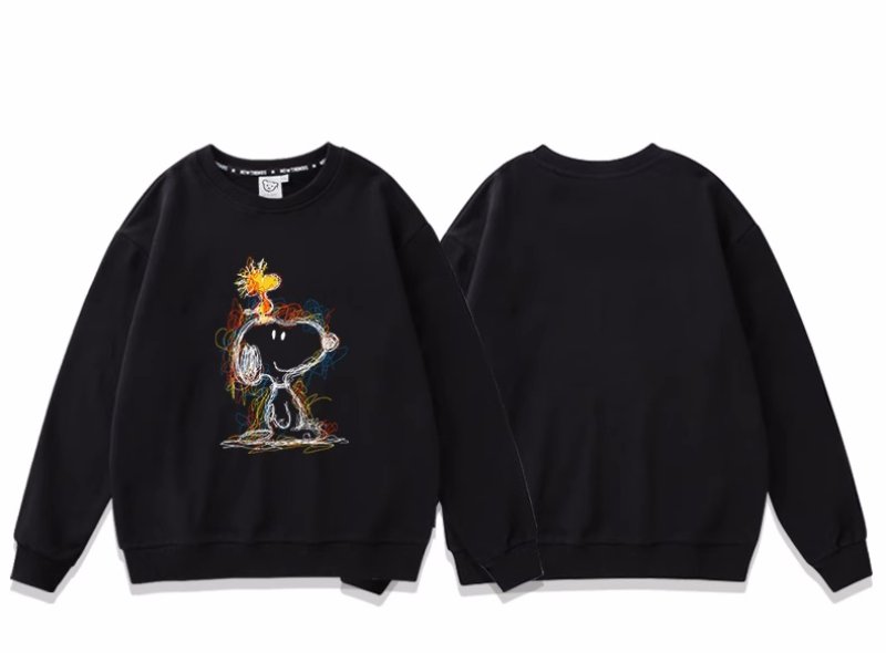 画像4: Unisex Graphic Snoopy & Woodstock Sweatshirt ユニセックス男女兼用グラフィックスヌーピー＆ウッドストックスウェットトレーナ  (4)