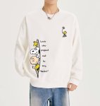 画像8: Unisex Fake zip Snoopy&Woodstock&Charlie Brown Sweatshirt ユニセックス男女兼用ジッパースヌーピー＆ウッドストック＆チャーリーブラウンスウェットトレーナ  (8)