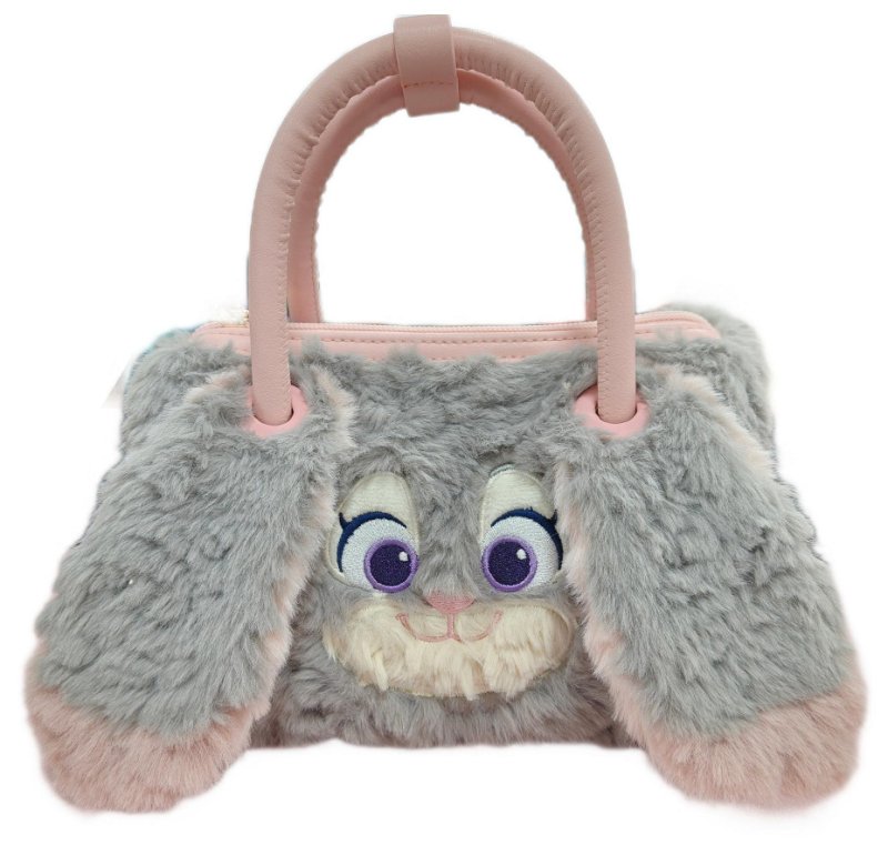画像4: Disney Fluffy Big Face 2way Tote Bag Fur Tote Shoulder Crossbody Bag ディズニー ファーモコモコトート フリース ショルダーバッグ リロ＆スティッチ (4)