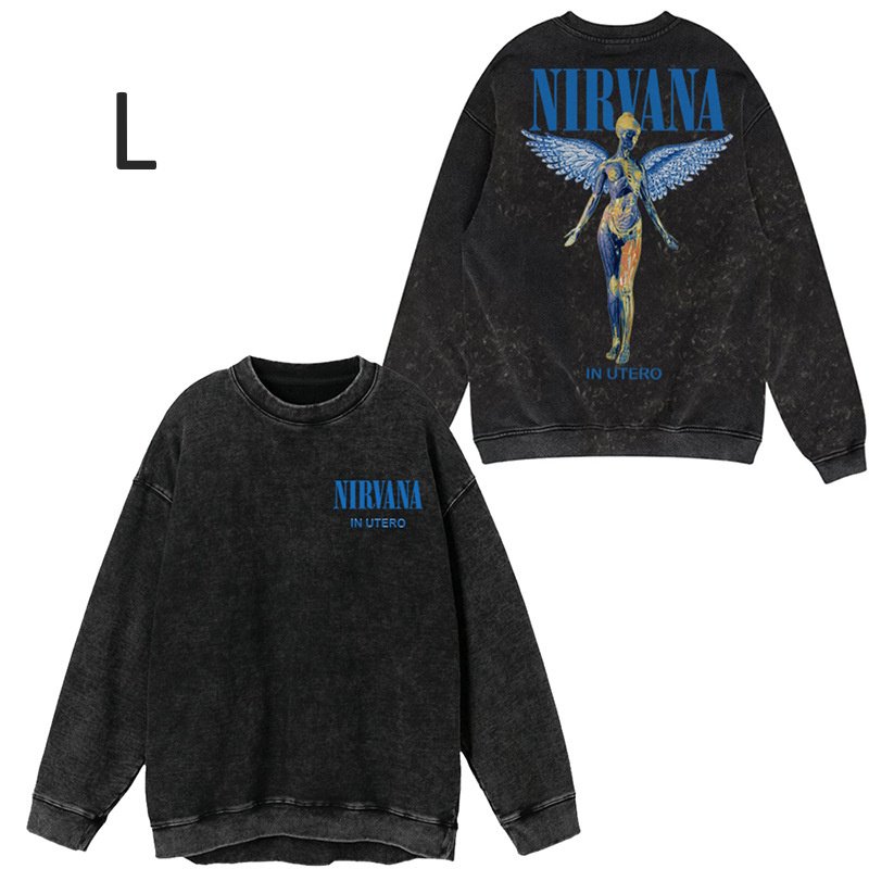 画像12: Unisex Nirvana Vintage Style Runex Sweatshirt   Long sleeves Shirts  ニルヴァーナ  ヴィンテージスタイルクルーネック  長袖 スウェット トレーナー  バンド (12)