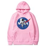 画像7: Unisex NASA astronaut print hooded sweatshirt ユニセックス男女兼用NASAナサ×宇宙飛行士フーディスウェットパーカー  (7)