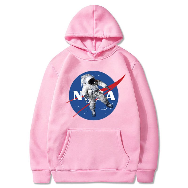 画像7: Unisex NASA astronaut print hooded sweatshirt ユニセックス男女兼用NASAナサ×宇宙飛行士フーディスウェットパーカー  (7)
