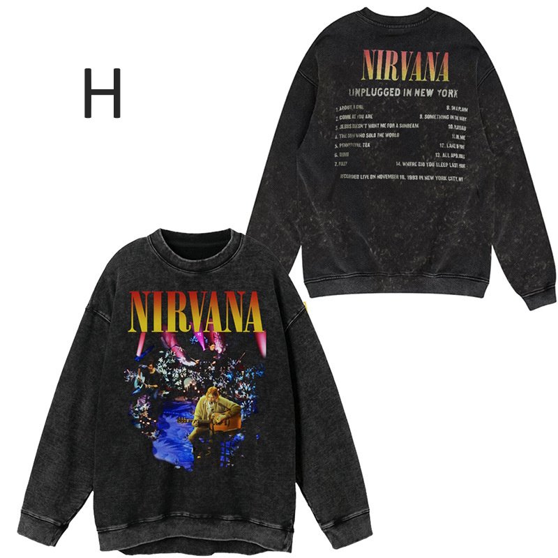 画像8: Unisex Nirvana Vintage Style Runex Sweatshirt   Long sleeves Shirts  ニルヴァーナ  ヴィンテージスタイルクルーネック  長袖 スウェット トレーナー  バンド (8)