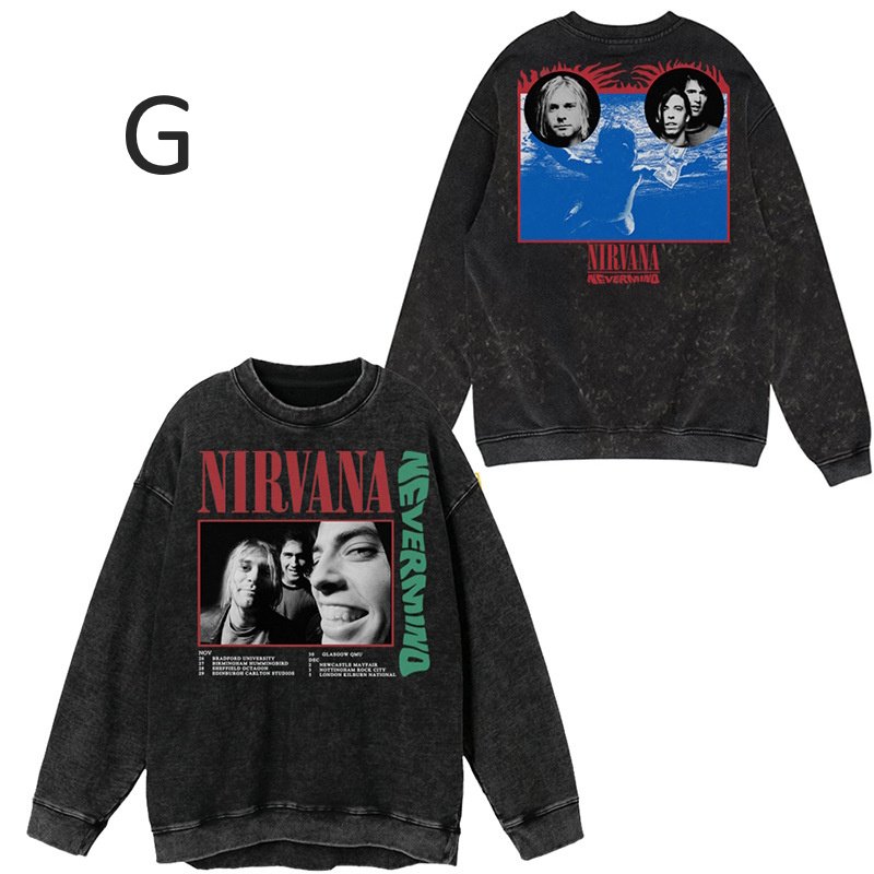 画像7: Unisex Nirvana Vintage Style Runex Sweatshirt   Long sleeves Shirts  ニルヴァーナ  ヴィンテージスタイルクルーネック  長袖 スウェット トレーナー  バンド (7)