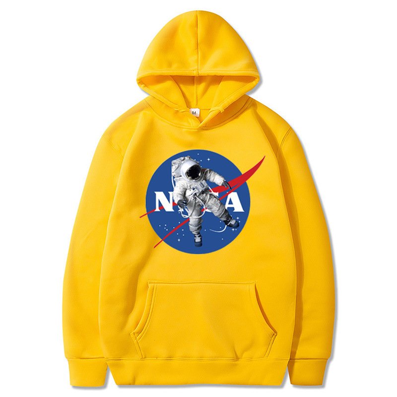 画像5: Unisex NASA astronaut print hooded sweatshirt ユニセックス男女兼用NASAナサ×宇宙飛行士フーディスウェットパーカー  (5)
