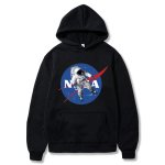 画像2: Unisex NASA astronaut print hooded sweatshirt ユニセックス男女兼用NASAナサ×宇宙飛行士フーディスウェットパーカー  (2)