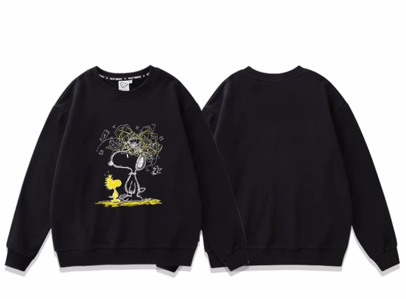 画像2: Unisex Graphic Snoopy & Woodstock Sweatshirt ユニセックス男女兼用グラフィックスヌーピー＆ウッドストックスウェットトレーナ  (2)