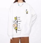 画像7: Unisex Fake zip Snoopy&Woodstock&Charlie Brown Sweatshirt ユニセックス男女兼用ジッパースヌーピー＆ウッドストック＆チャーリーブラウンスウェットトレーナ  (7)