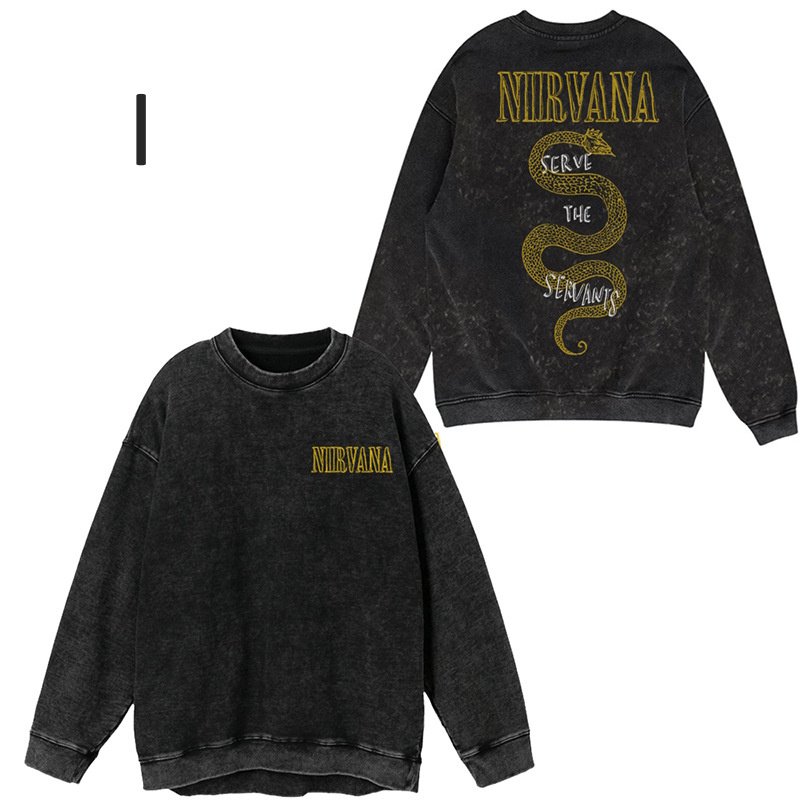 画像9: Unisex Nirvana Vintage Style Runex Sweatshirt   Long sleeves Shirts  ニルヴァーナ  ヴィンテージスタイルクルーネック  長袖 スウェット トレーナー  バンド (9)
