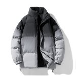 画像1: Gradient stand collar down jacket Coat ユニセックス男女兼用グラデーションスタンドカラー襟ダウンジャケットコート (1)