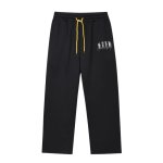 画像2: 25 M.E.D.M MEDM Sweat Pants ユニセックス メンズ 男女兼用 トレンド 刺繍サイドジッパーカジュアルパンツ ルーズストレートパンツ  ロゴ スウェット トレーナー  MR. ENJOY DA MONEY ミスターエンジョイダマネー (2)