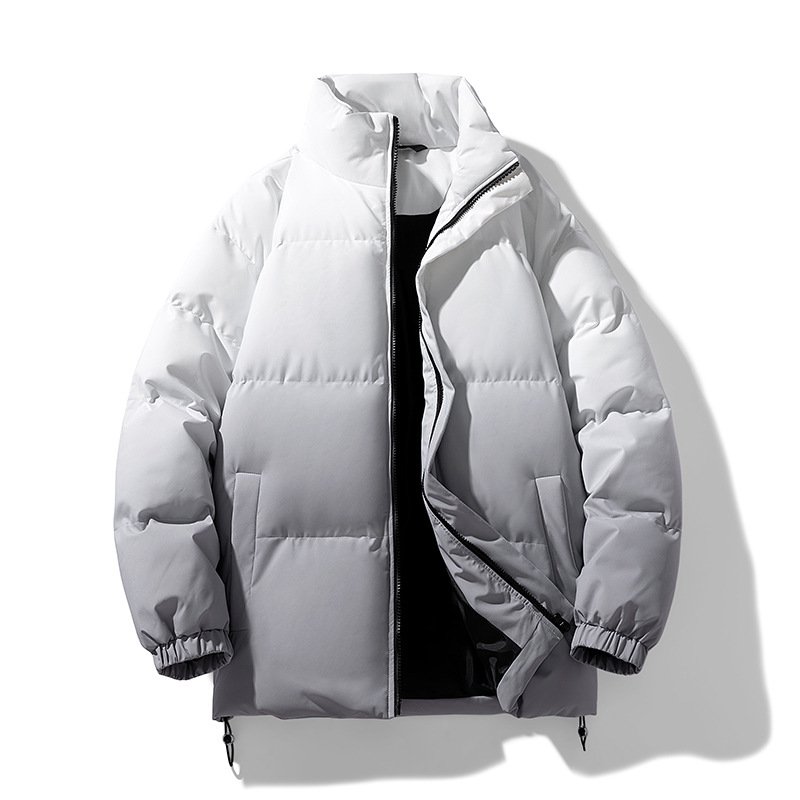 画像2: Gradient stand collar down jacket Coat ユニセックス男女兼用グラデーションスタンドカラー襟ダウンジャケットコート (2)