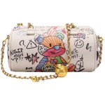 画像1: SALE セール graffiti shoulder messenger portable cylinder bag　グラフィティ ポータブルシリンダーショルダークロスボディーバッグ (1)