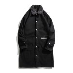 画像3: Men's Long Denim Jean Jacket Boa Coat メンズ ユニセックス 男女兼用 ロング デニム コート ジャケット 内ボア Gジャン ジーンズ (3)