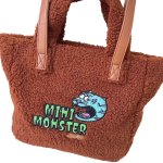 画像3: Mihi Monster Embroidered Fluffy Tote Bag ミヒモンスター刺繍モコモコトートショルダーバッグ (3)
