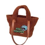 画像1: Mihi Monster Embroidered Fluffy Tote Bag ミヒモンスター刺繍モコモコトートショルダーバッグ (1)