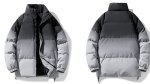 画像5: Gradient stand collar down jacket Coat ユニセックス男女兼用グラデーションスタンドカラー襟ダウンジャケットコート (5)