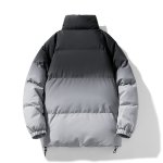 画像4: Gradient stand collar down jacket Coat ユニセックス男女兼用グラデーションスタンドカラー襟ダウンジャケットコート (4)