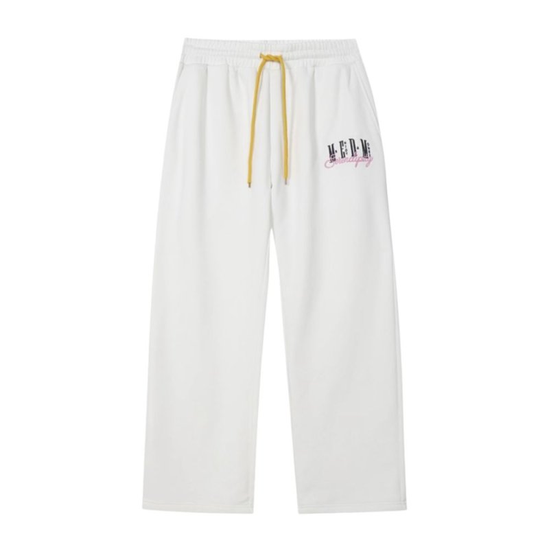 画像3: 25 M.E.D.M MEDM Sweat Pants ユニセックス メンズ 男女兼用 トレンド 刺繍サイドジッパーカジュアルパンツ ルーズストレートパンツ  ロゴ スウェット トレーナー  MR. ENJOY DA MONEY ミスターエンジョイダマネー (3)
