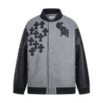 画像1: 25 Mens Cross Patch Stadium Jacket  MA-1 Bomber  Jacket メンズ クロス 十字架 パッチワーク付き スタジアム ジャンバー ジャケット スタジャン (1)