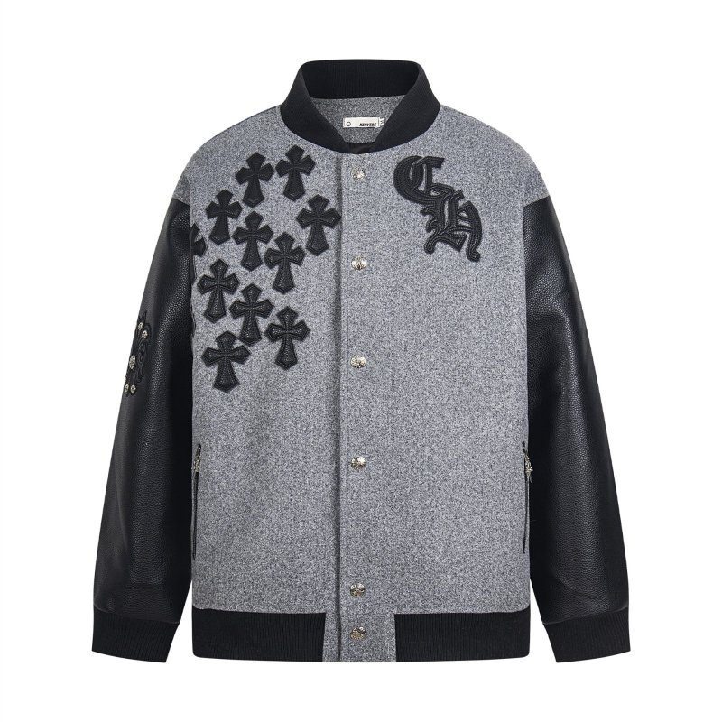 画像1: 25 Mens Cross Patch Stadium Jacket  MA-1 Bomber  Jacket メンズ クロス 十字架 パッチワーク付き スタジアム ジャンバー ジャケット スタジャン (1)