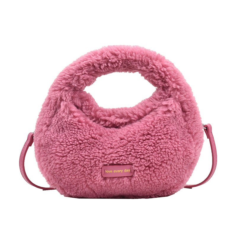 画像4: Round fur tote shoulder bag Fluffy Bag ラウンドモコモコファートートショルダークロスボデーバッグ (4)