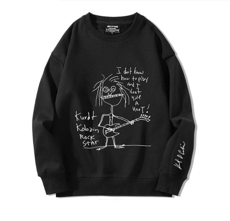 画像3: Unisex Nirvana graffiti Runex Sweatshirt   Long sleeves Shirts  ニルヴァーナ  グラフィッククルーネック  長袖 スウェット トレーナー  バンド (3)