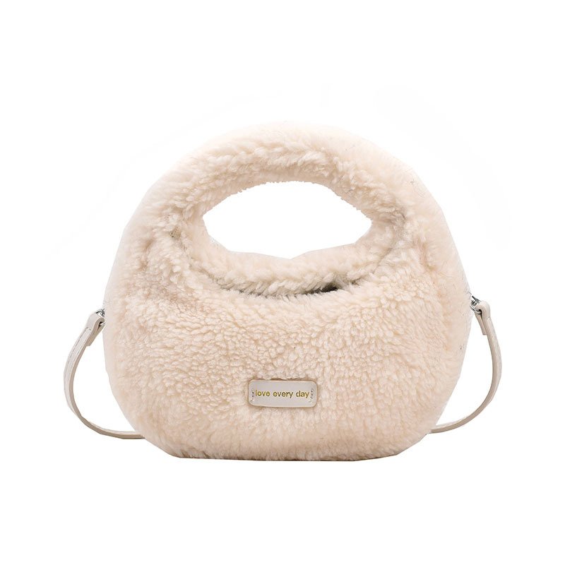 画像3: Round fur tote shoulder bag Fluffy Bag ラウンドモコモコファートートショルダークロスボデーバッグ (3)