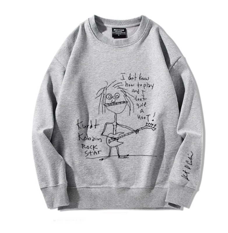 画像4: Unisex Nirvana graffiti Runex Sweatshirt   Long sleeves Shirts  ニルヴァーナ  グラフィッククルーネック  長袖 スウェット トレーナー  バンド (4)