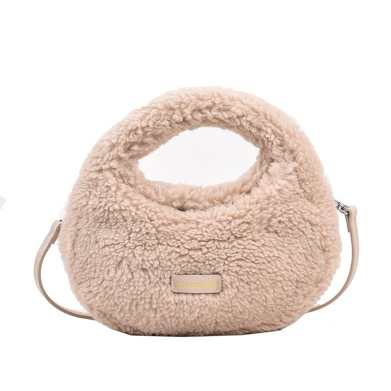 画像2: Round fur tote shoulder bag Fluffy Bag ラウンドモコモコファートートショルダークロスボデーバッグ (2)
