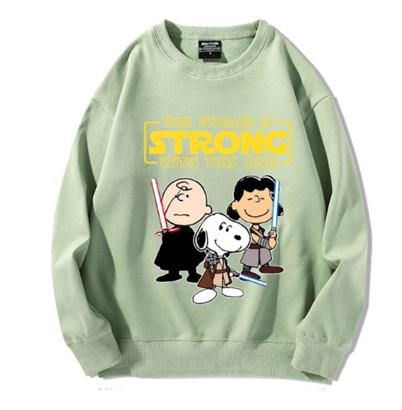 画像7: Unisex Strong Snoopy Friends x Star Wars Sweatshirt   Long sleeves Shirts  ストロングスヌーピーフレンズ×スターウォーズクルーネック  長袖 スウェット トレーナー   (7)