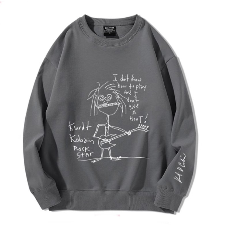 画像1: Unisex Nirvana graffiti Runex Sweatshirt   Long sleeves Shirts  ニルヴァーナ  グラフィッククルーネック  長袖 スウェット トレーナー  バンド (1)