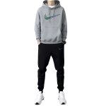 画像2: Men & Women Broken swoosh Setup Hoodie and Pants Set  バスケット ブロークン スウォッシュ プリントセットアップユニセックス男女兼用スウェットフーディ＆パンツセット (2)