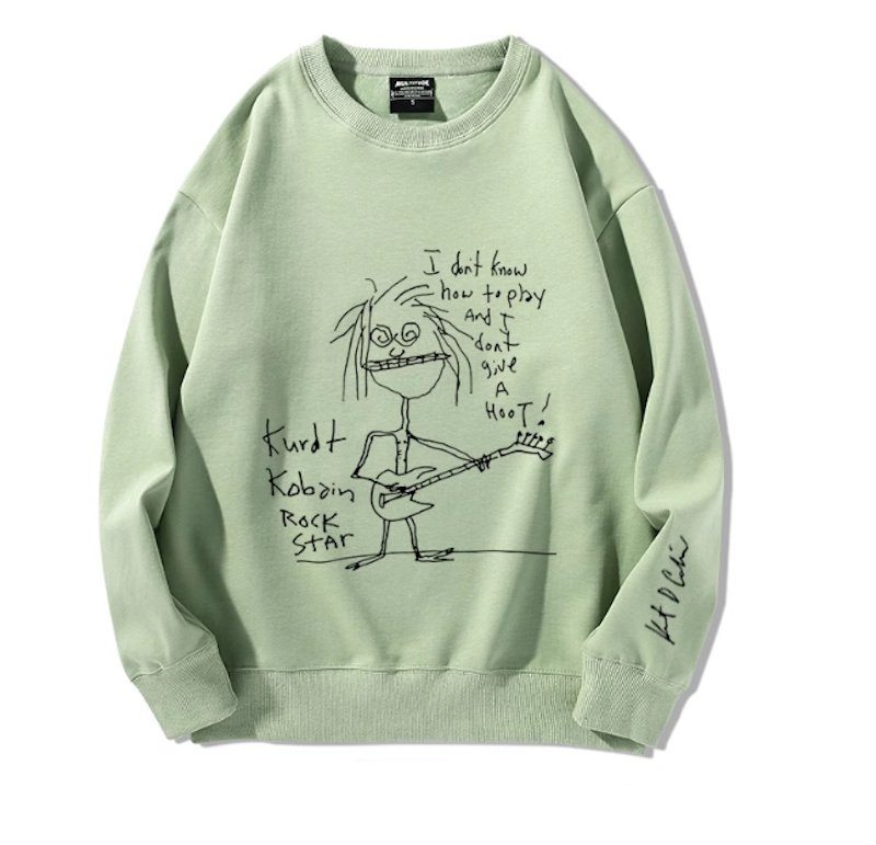 画像9: Unisex Nirvana graffiti Runex Sweatshirt   Long sleeves Shirts  ニルヴァーナ  グラフィッククルーネック  長袖 スウェット トレーナー  バンド (9)