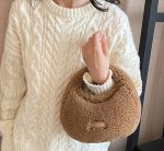 画像7: Round fur tote shoulder bag Fluffy Bag ラウンドモコモコファートートショルダークロスボデーバッグ (7)