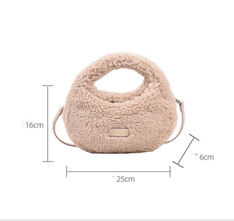 画像10: Round fur tote shoulder bag Fluffy Bag ラウンドモコモコファートートショルダークロスボデーバッグ (10)