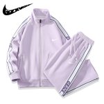 画像2:  Unisex ‎Colorful Not Swoosh logo Stand collar zip-up Set up Matching Set Jacket + Pant ユニセックス 男女兼用 カラフル ノット スウォッシュロゴ スタンドカラージップアップ セットアップ 上下 (2)